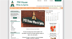 Desktop Screenshot of millhousewineandspirits.com